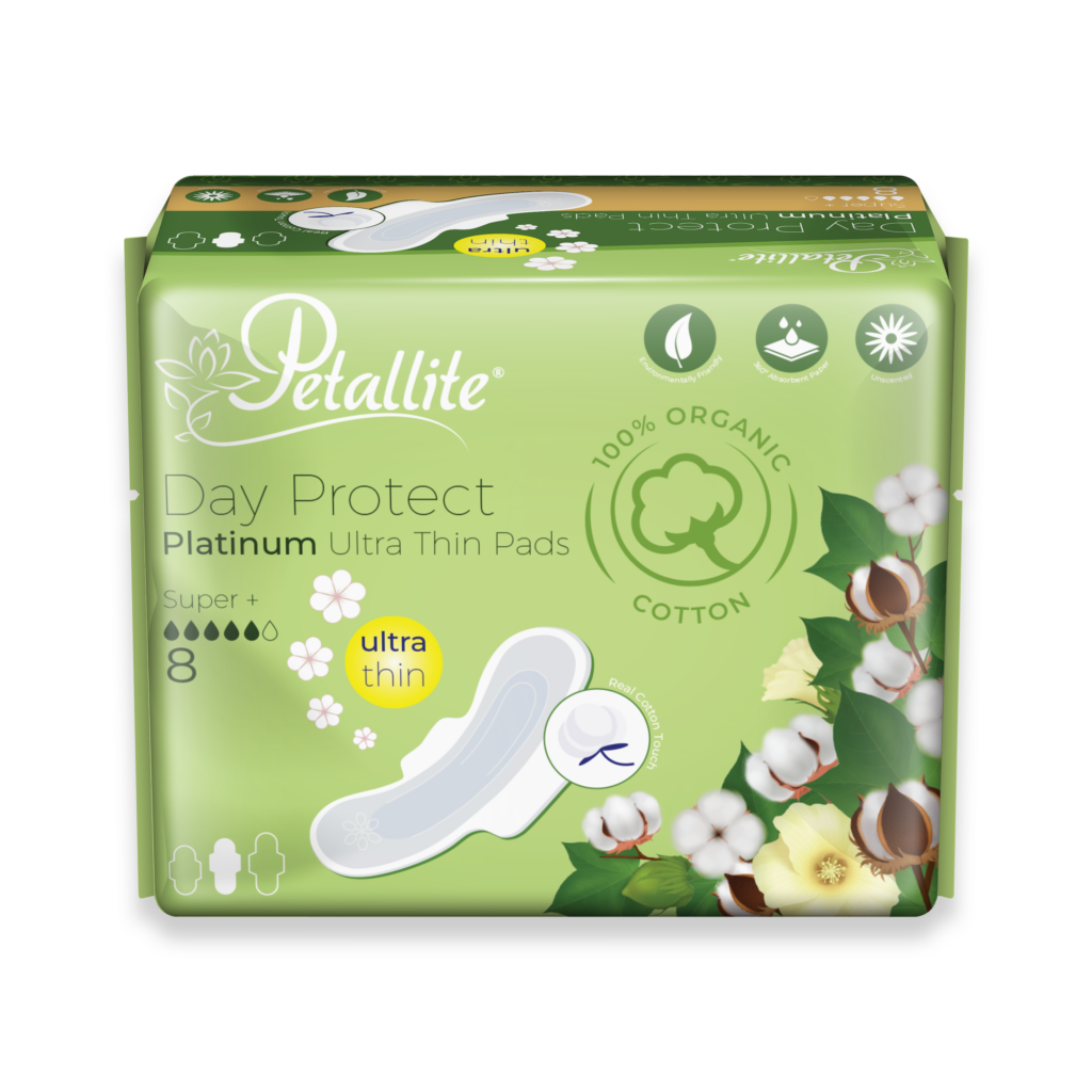 Petallite Platinum Organic - Day Protect Ultra-Thin Pads 8-Pack (36)